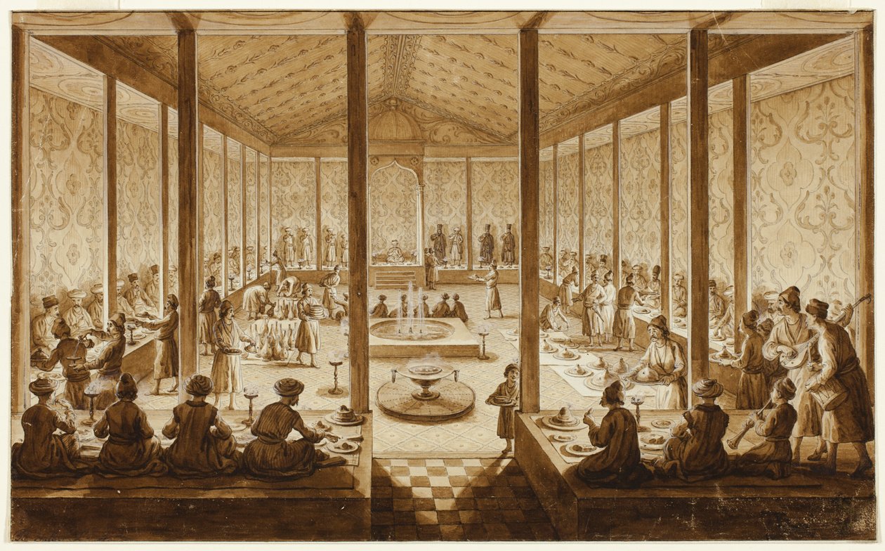 Oosters Banket Tafereel door Jean Baptiste Hilaire