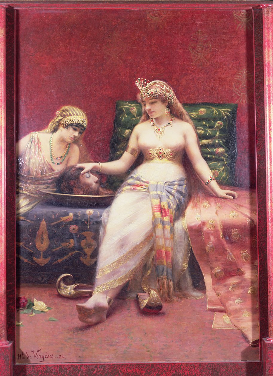 Salome met het Hoofd van Johannes de Doper, 1882 door Jean Baptiste Hippolyte de Vergeses