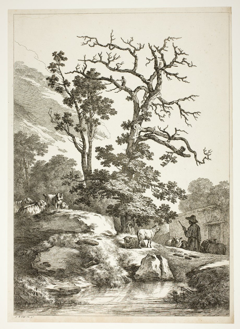 Bucolisch landschap door Jean Baptiste Huet