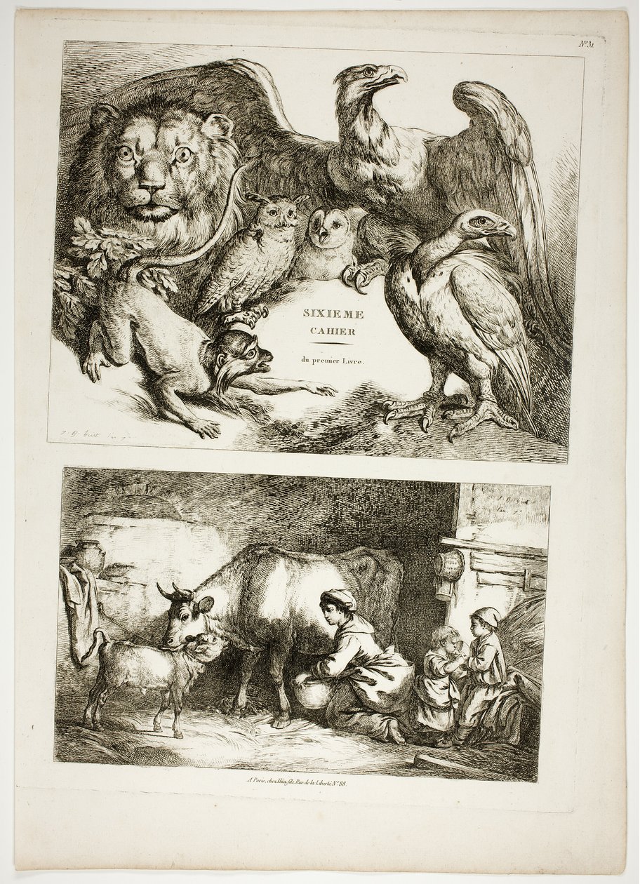 Plaat 31 van 38 uit Oeuvres de J. B. Huet door Jean-Baptiste Huet
