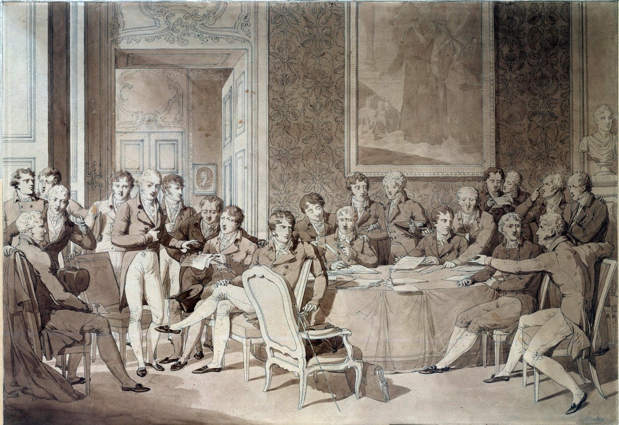 Het Congres van Wenen (1814-1815) na het Verdrag van Parijs in 1814 door Jean Baptiste Isabey