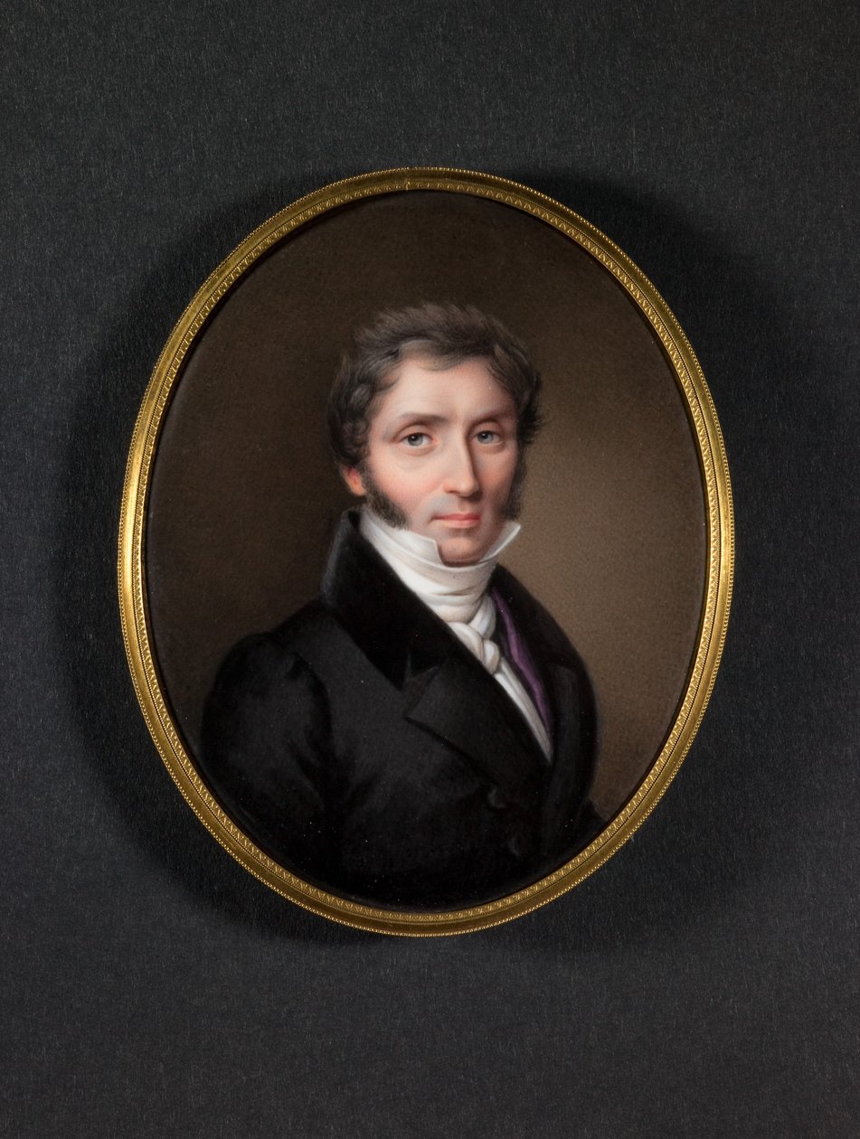Man in donkere jas (email op koper) door Jean Baptiste Joseph Duchesne
