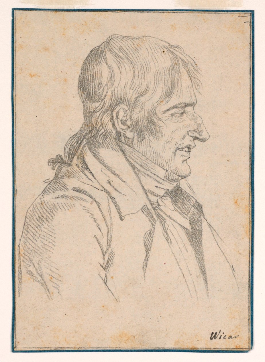 Portret van een Man door Jean Baptiste Joseph Wicar
