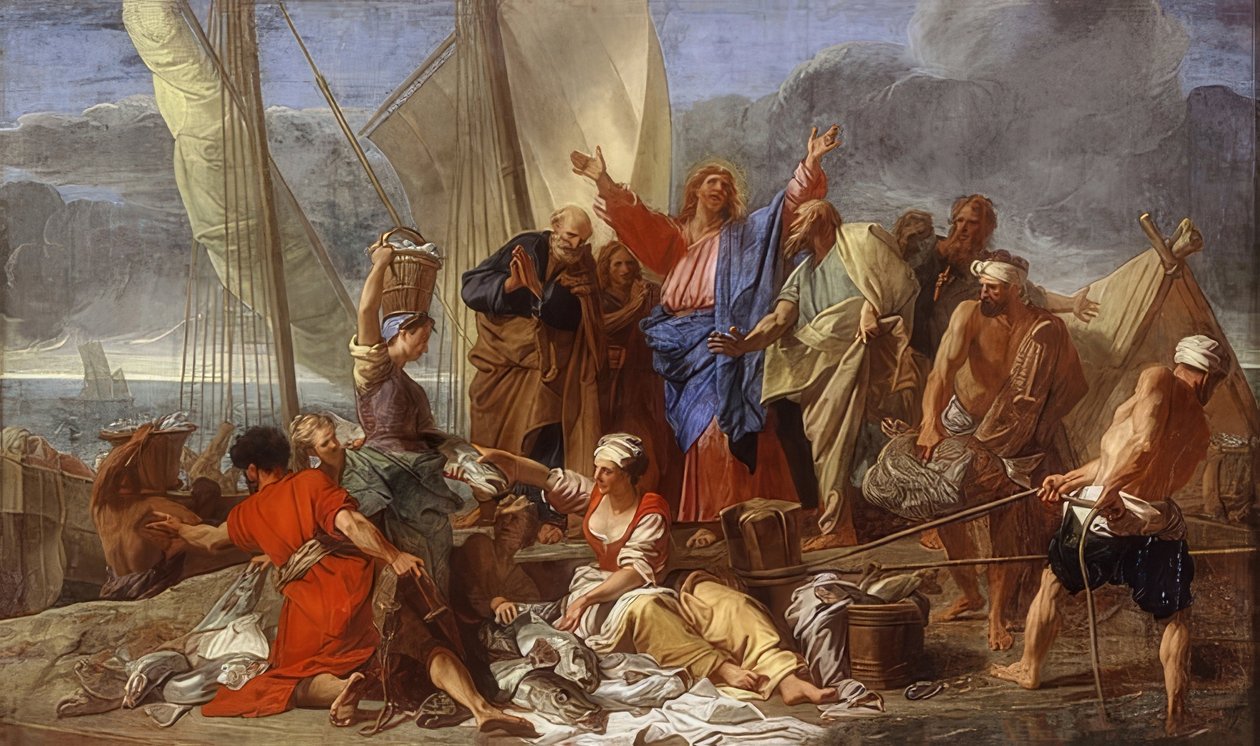 De wonderbaarlijke visvangst door Jean-Baptiste Jouvenet