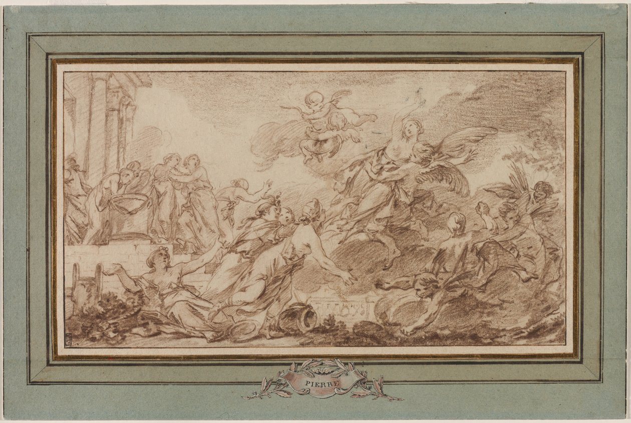 Boreas ontvoert Oreithyia, ca. 1755-1760 door Jean Baptiste Marie Pierre