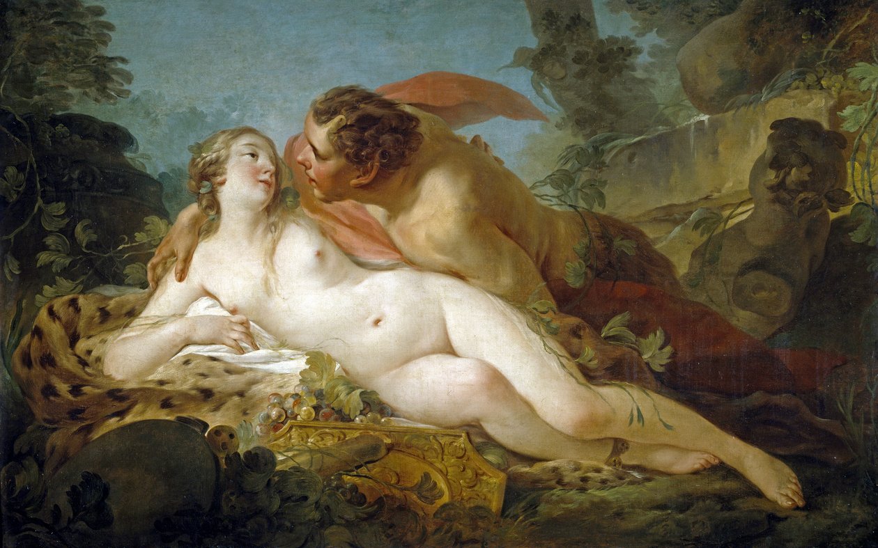 Jupiter en Antiope door Jean Baptiste Marie Pierre