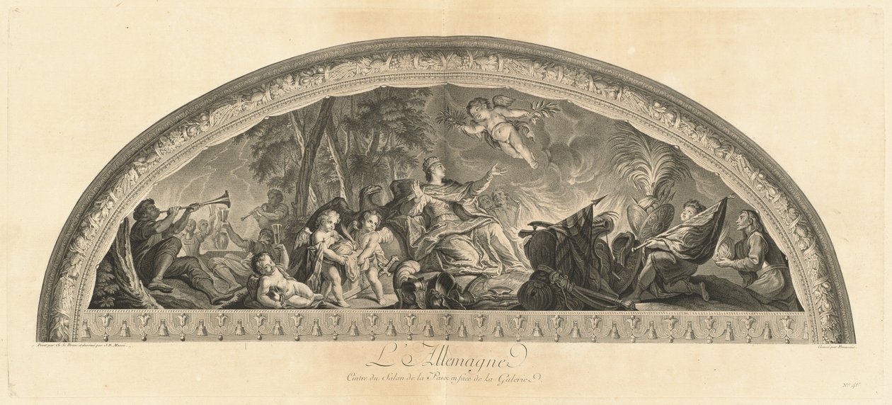 Duitsland, Midden van de Salon van Vrede Tegenover de Galerie [pl. 46] door Jean Baptiste Masse