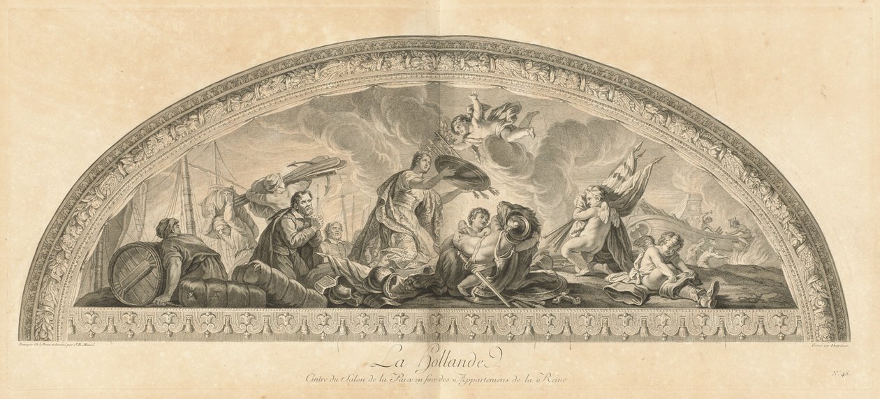Holland, Centrum van de Salon van Vrede Tegenover de Appartementen van de Koningin [pl. 48] door Jean Baptiste Masse