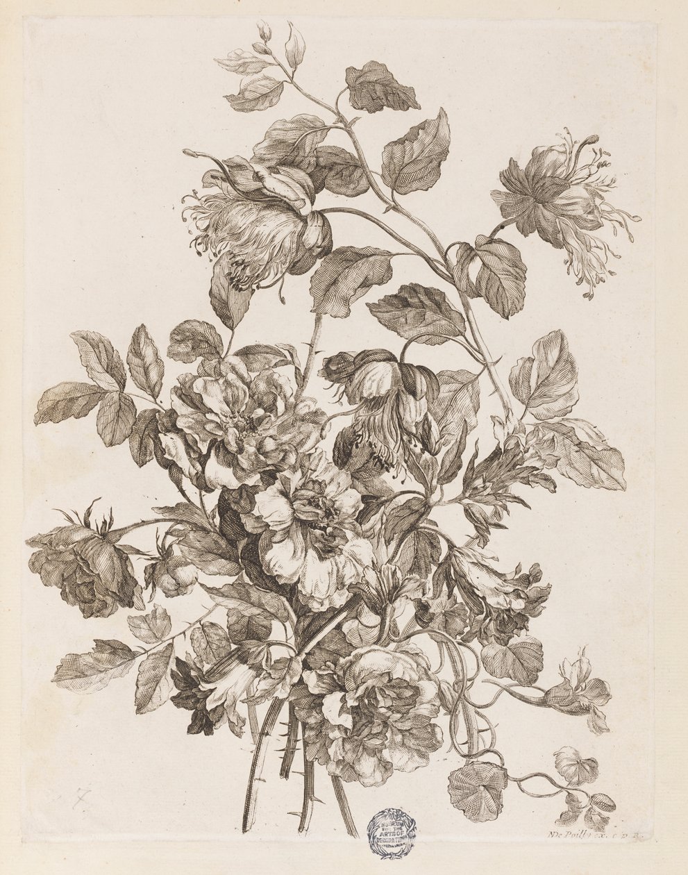 Plaat uit "Le Livre de toutes sortes de fleurs d