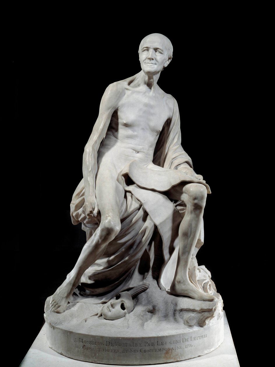 François-Marie Arouet genaamd Voltaire naakt door Jean Baptiste Pigalle