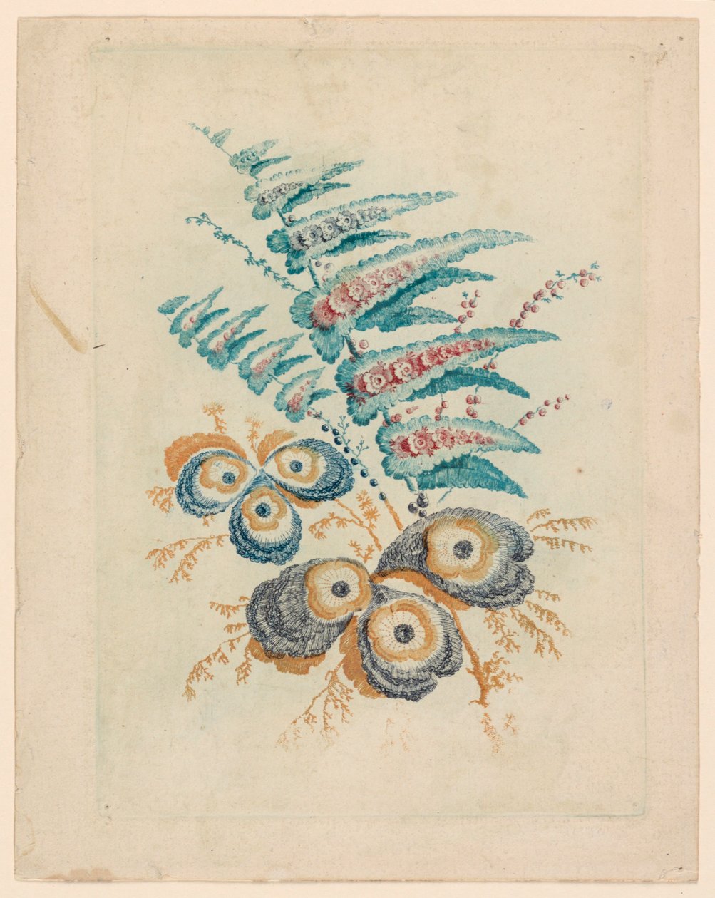 Fantastisch bloemmotief uit Nouvelle Suitte de Cahiers de Fleurs Idéales door Jean Baptiste Pillement