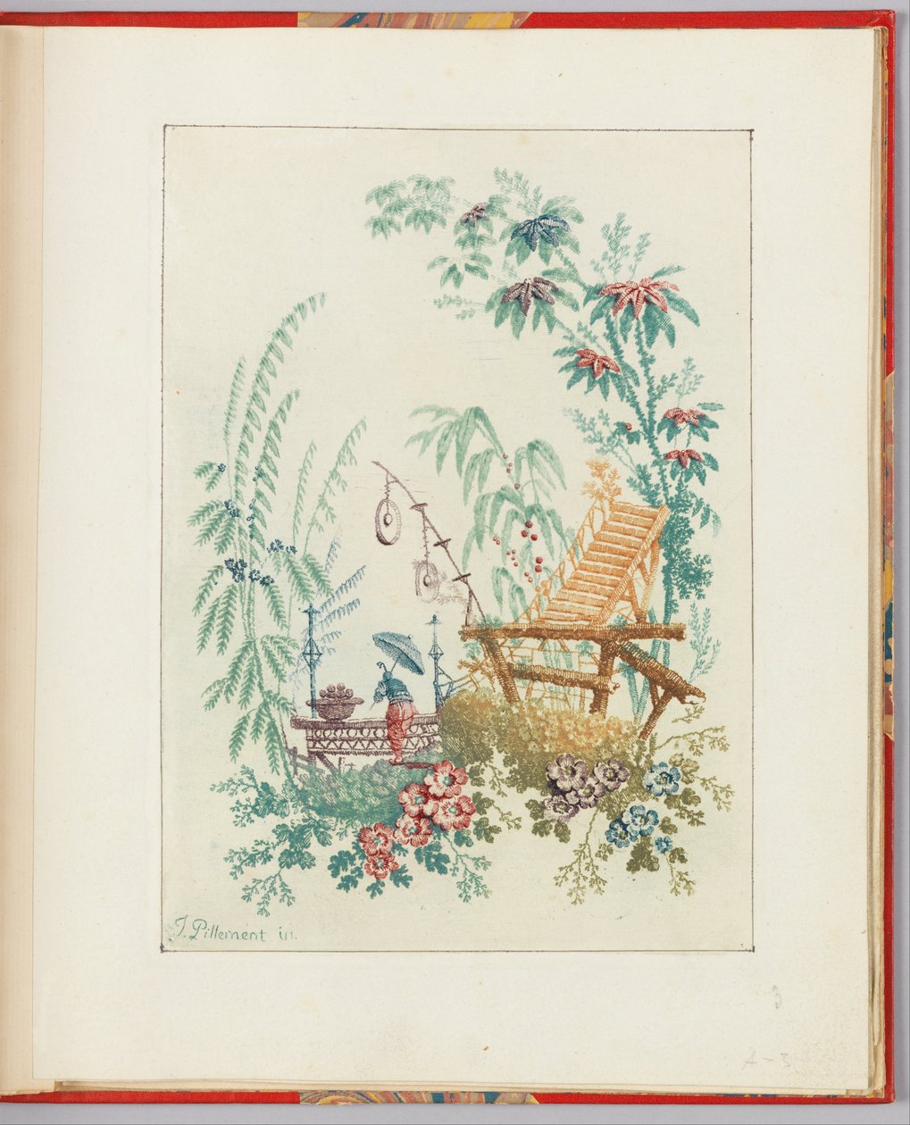 Ornamentontwerp uit "Nouvelle suite de cahiers arabesques chinois a l