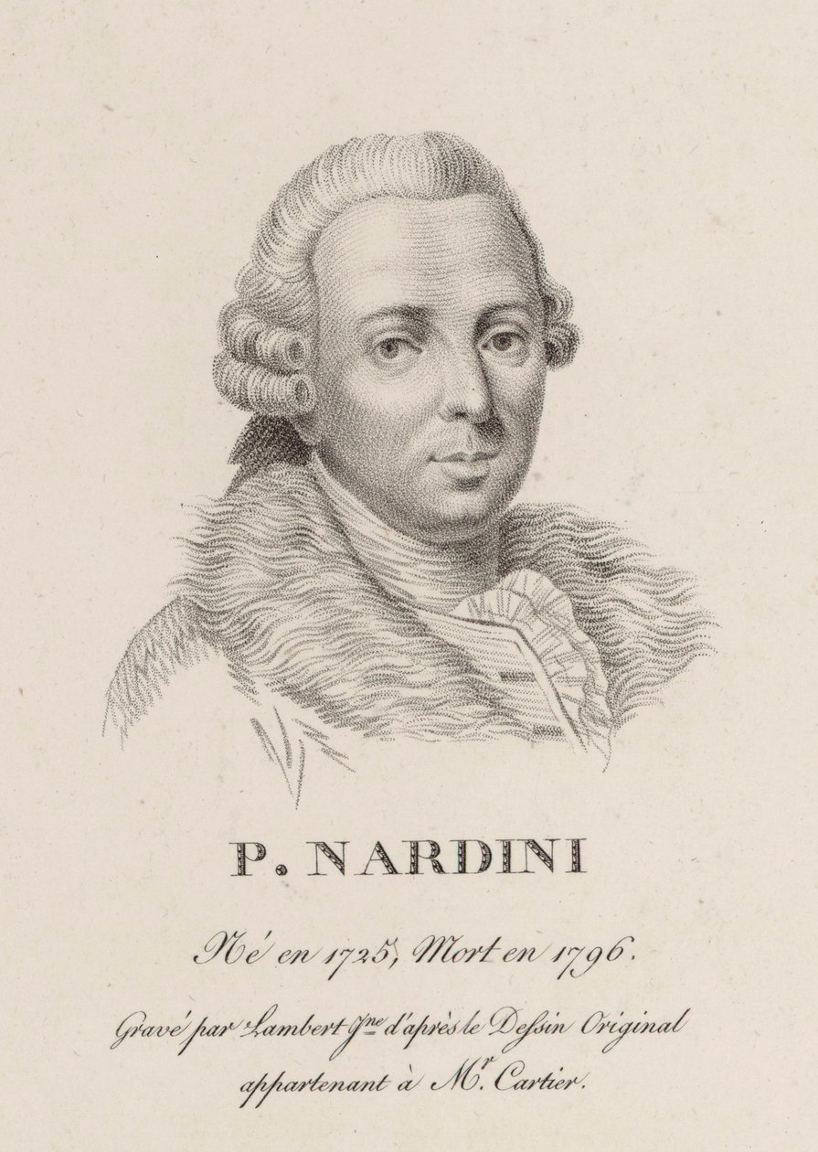 Portret van de violist en componist Pietro Nardini door Jean Baptiste Ponce Lambert