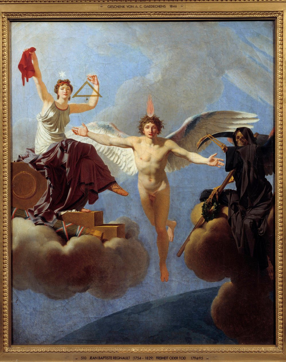 La Liberte ou la Mort Allegorie de la Liberte door Jean Baptiste Regnault