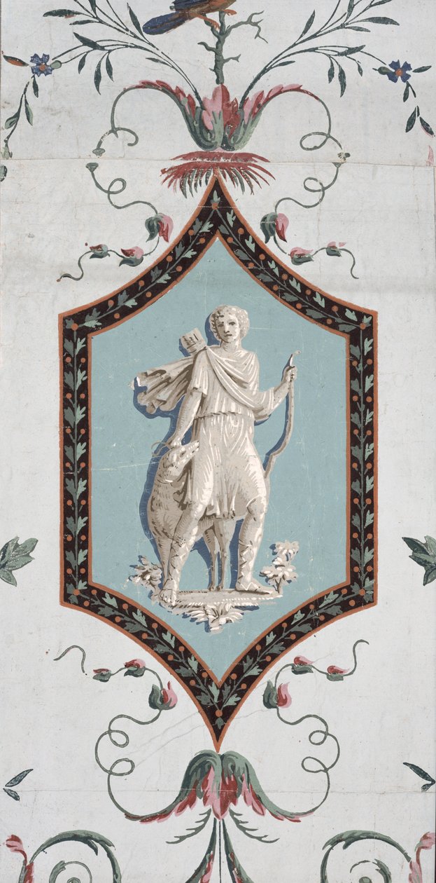 Arabesk behangontwerp (detail) door Jean Baptiste Réveillon