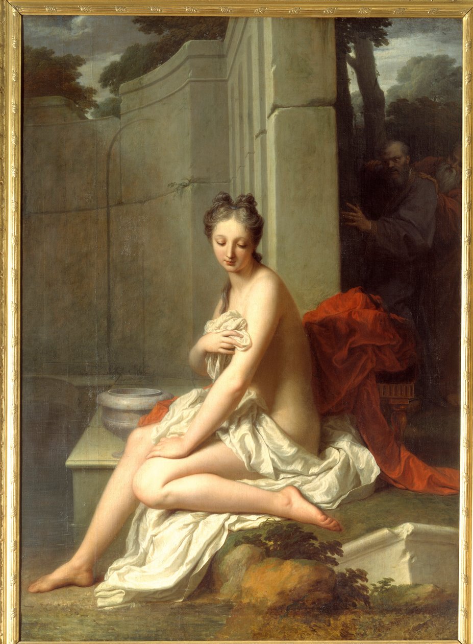 Suzanne in bad door Jean-Baptiste Santerre