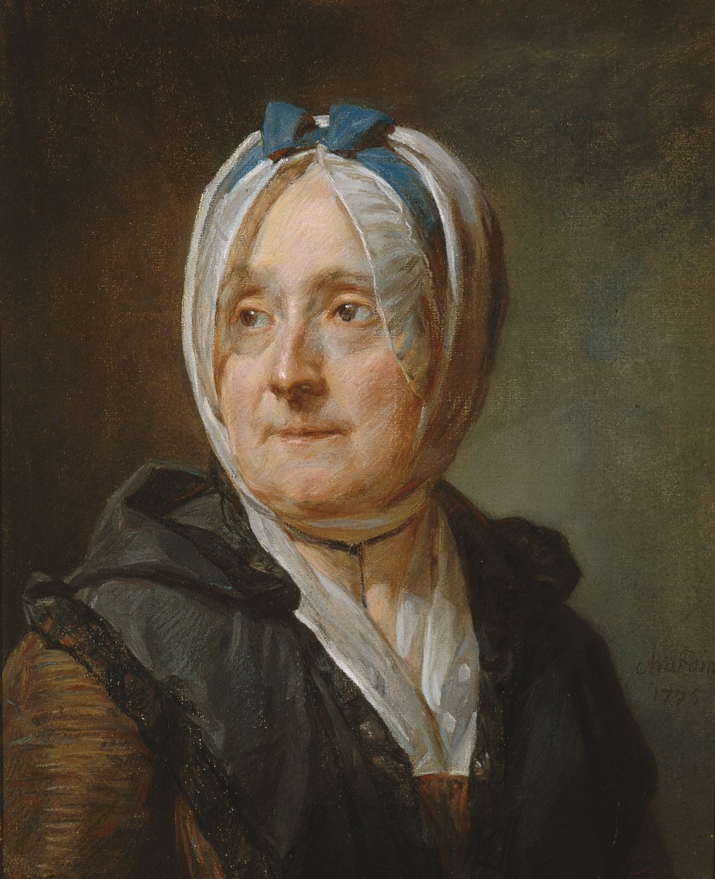 Portret van Madame Chardin (1707-91) 1775 door Jean Baptiste Simeon Chardin