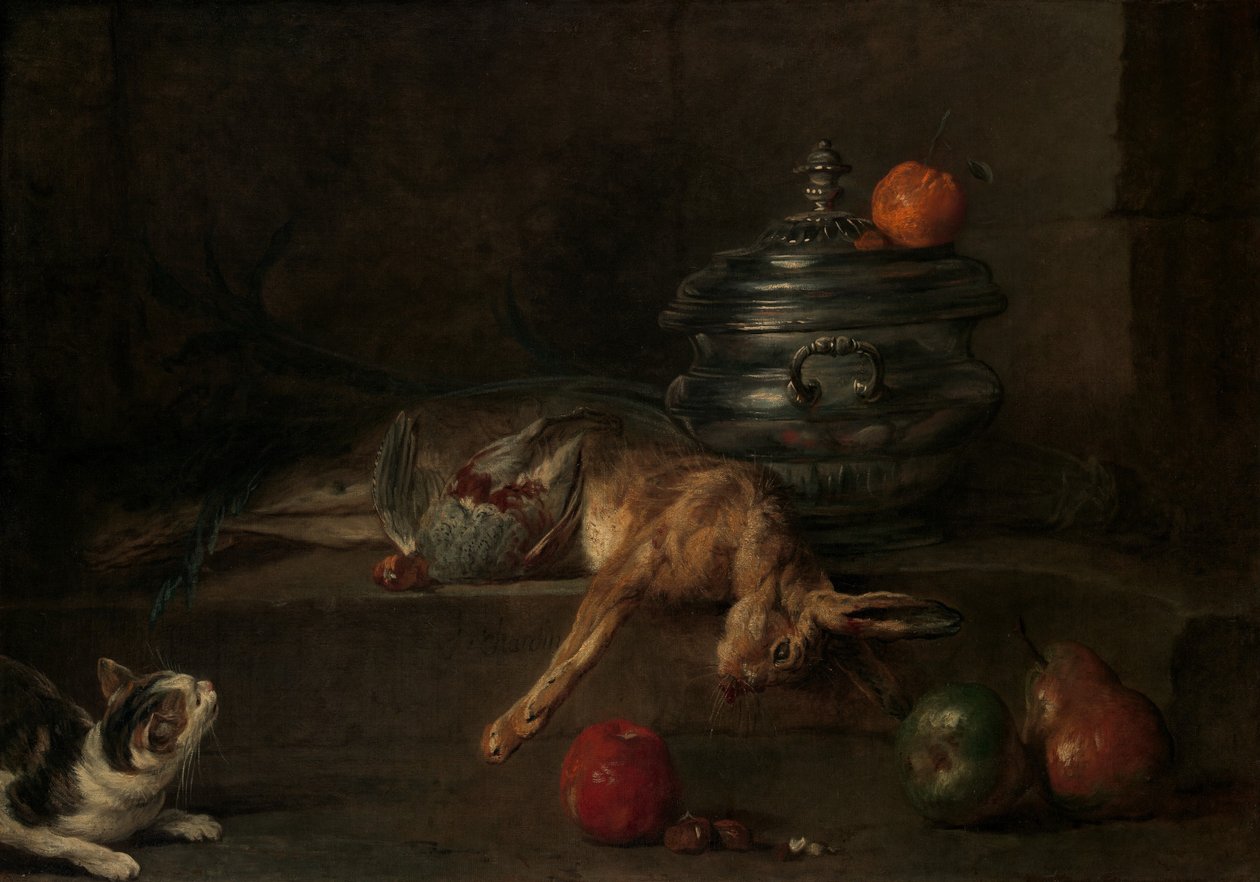 De zilveren terrine door Jean Baptiste Simeon Chardin