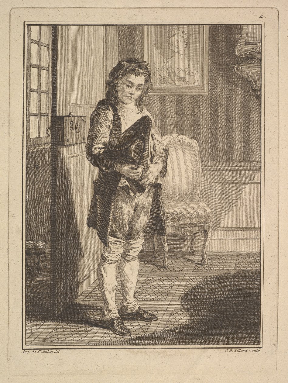 Décrotteur Schoenpoetser, uit Mes gens, ou Les commissionnaires ultramontains au service, 1766-70 door Jean Baptiste Tillard
