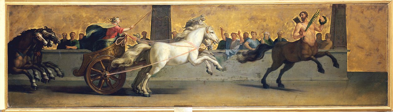 De opvoeding van Achilles: Wagenrennen, midden-late 17e eeuw door Jean Baptiste de Champaigne