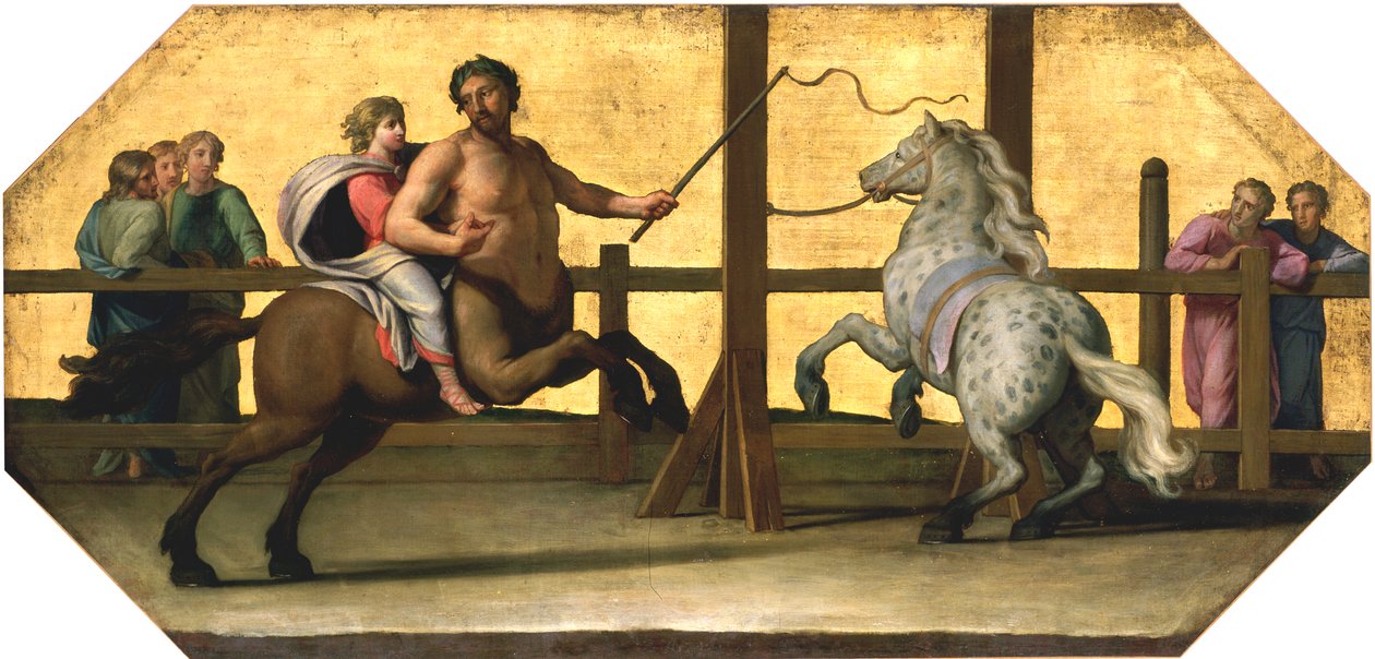 De opvoeding van Achilles: De rijles, 17e eeuw door Jean Baptiste de Champaigne