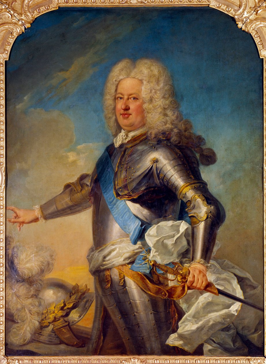Portret van Stanislas Leszcinski, koning van Polen, hertog van Lotharingen en Bar door Jean Baptiste van Loo