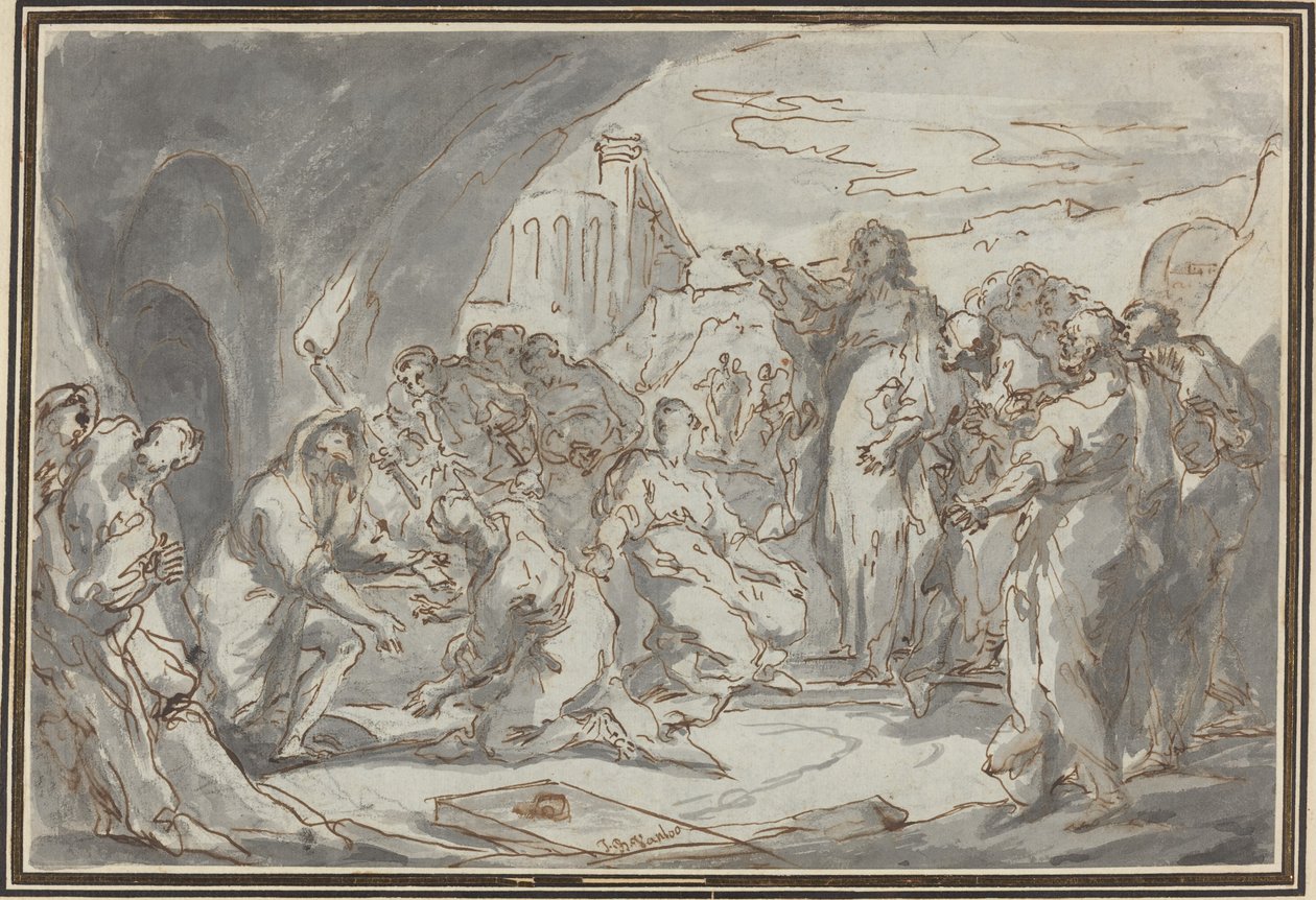 De Opwekking van Lazarus door Jean Baptiste van Loo
