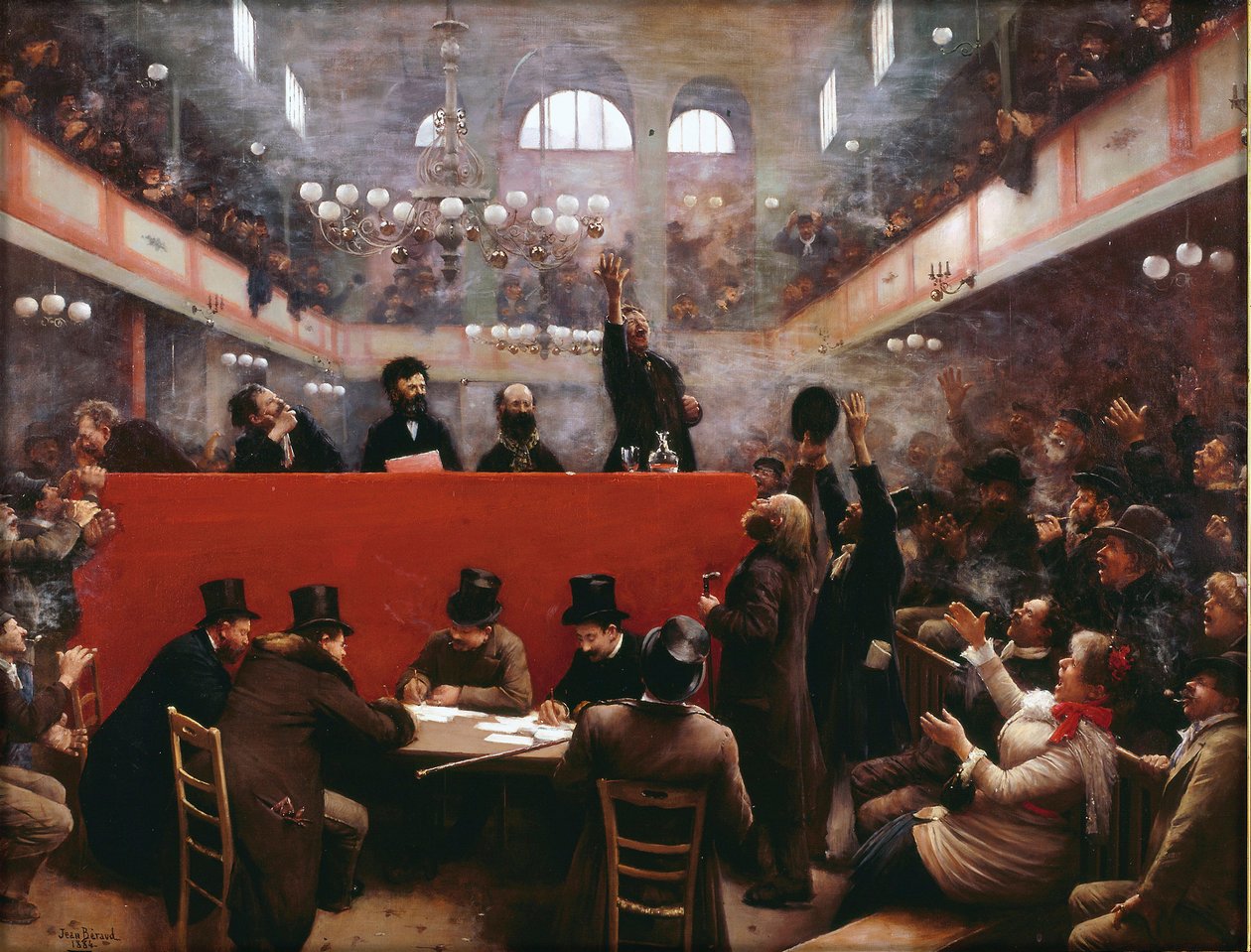 Bij de Graffard Vergaderzaal (Reunion a la salle Graffard) door Jean Beraud
