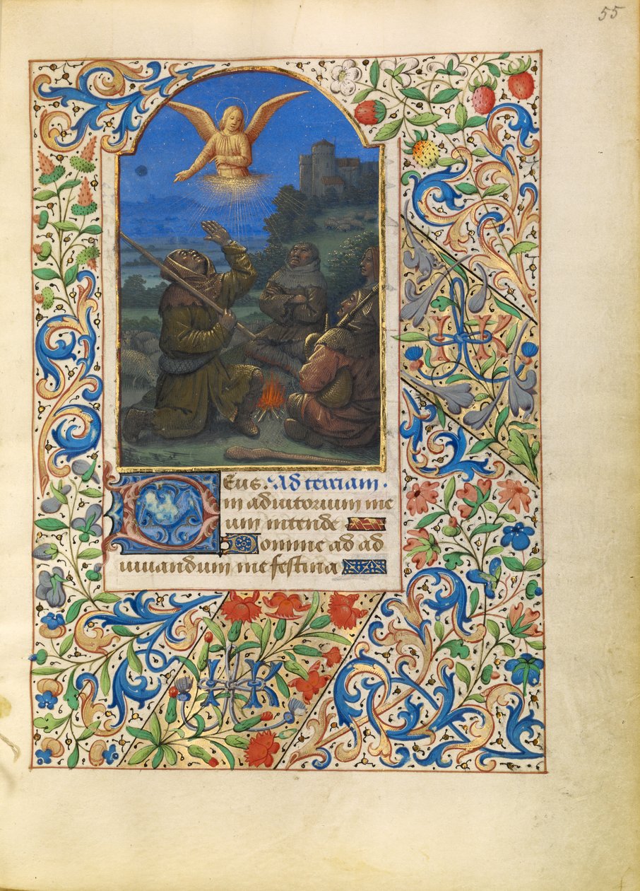 De Aankondiging aan de Herders door Jean Bourdichon