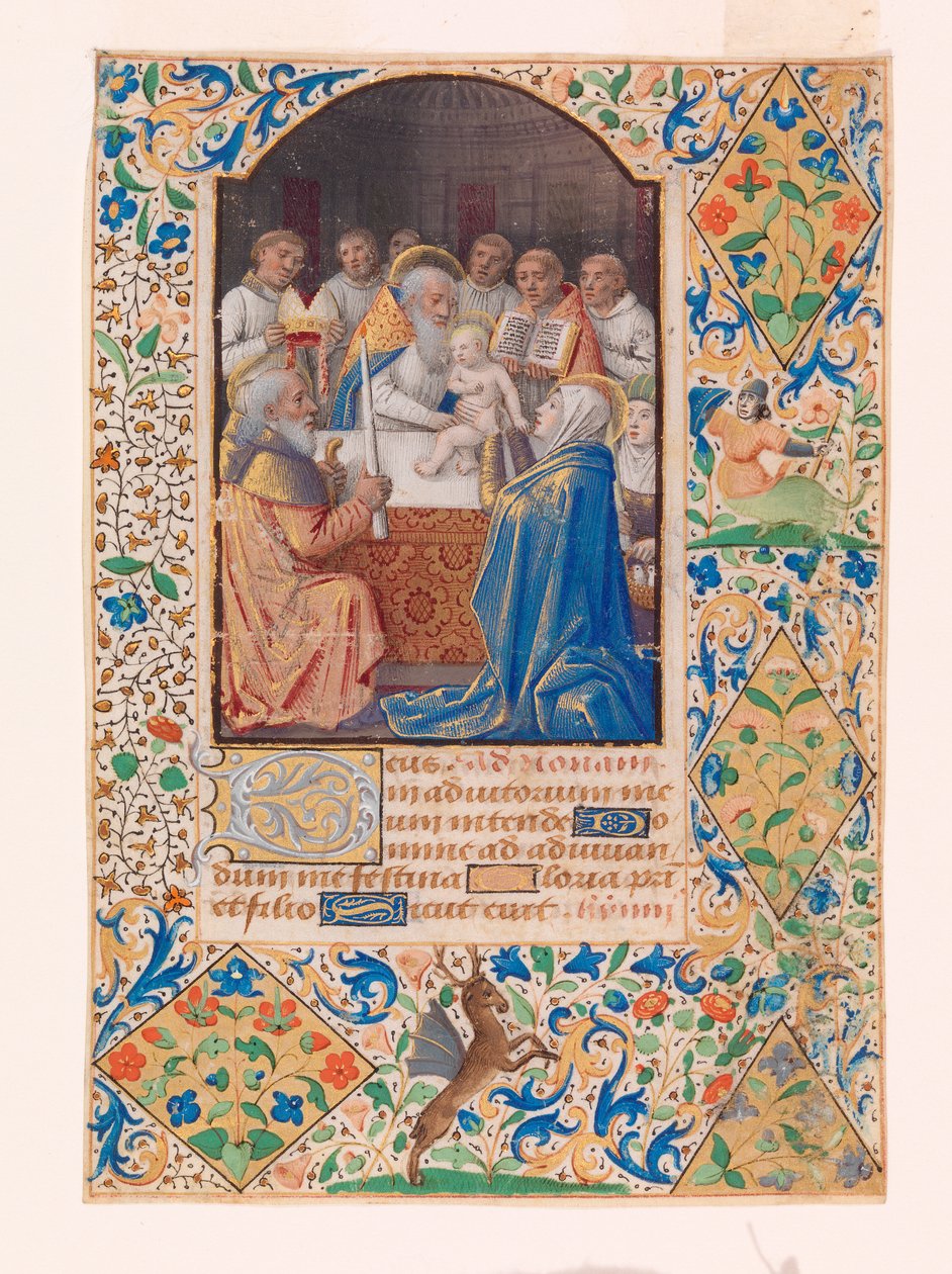 De besnijdenis van Christus, uit een getijdenboek door Jean Bourdichon