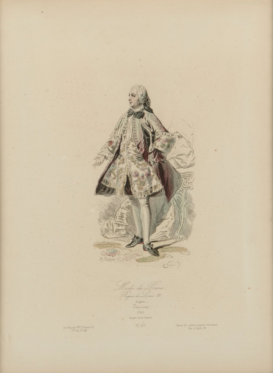 Parijse mode: Regering van Lodewijk XV door Jean Charles (1800 79) Pauquet