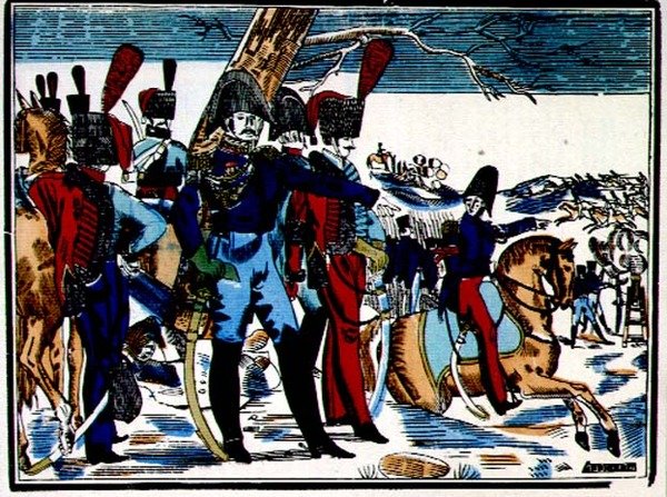 De terugtocht uit Rusland door Jean Charles (after) Pellerin