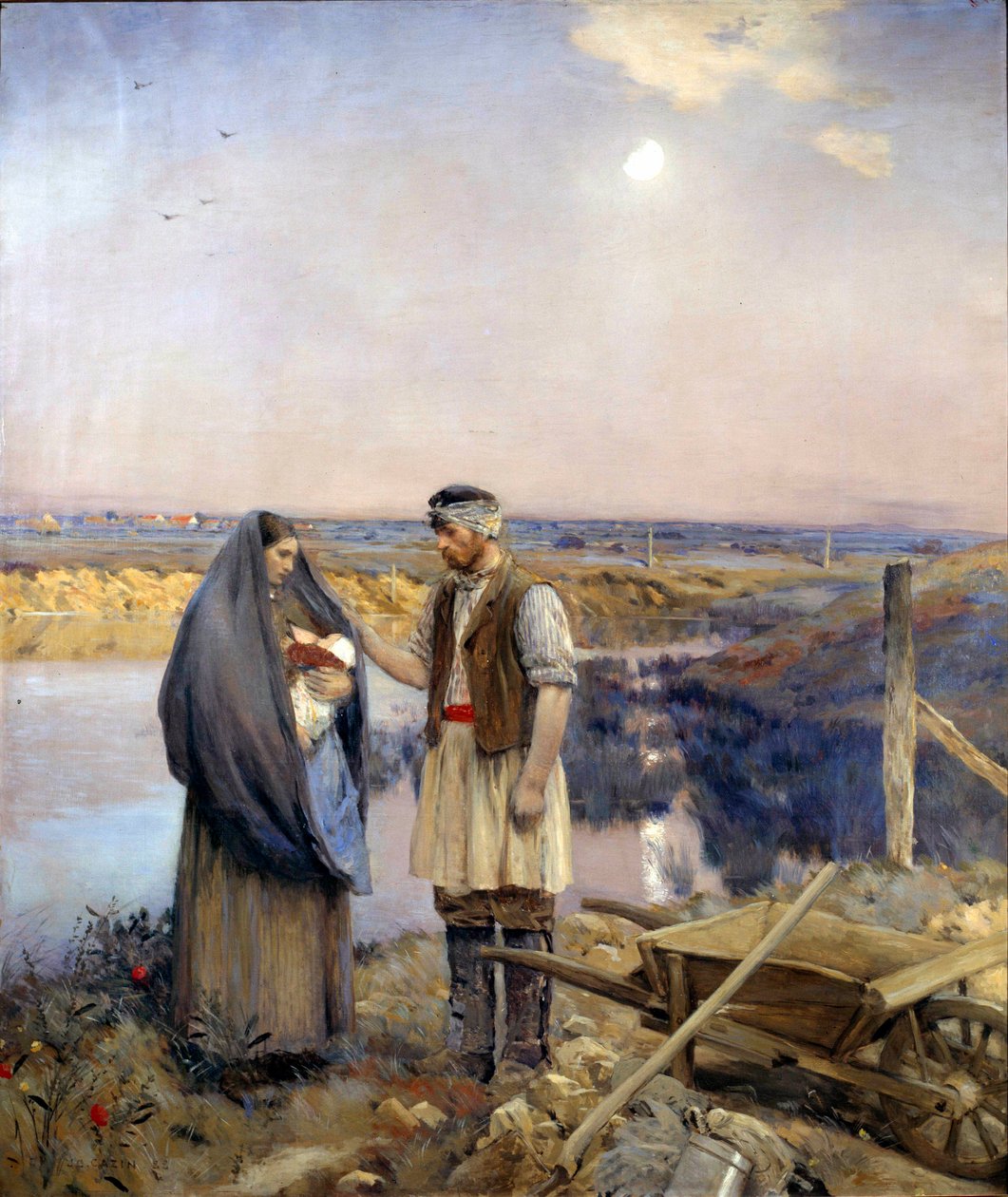 De dag van een boerenfamilie door Jean Charles Cazin