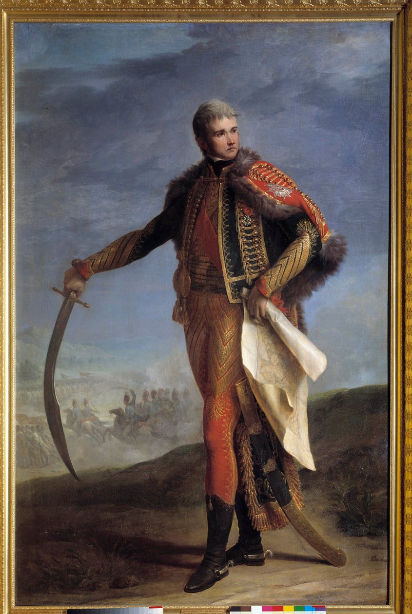 Volledig portret van Jean Lannes (1769-1809) Hertog van Montebello, maarschalk van het Keizerrijk door Jean Charles Nicaise Perrin