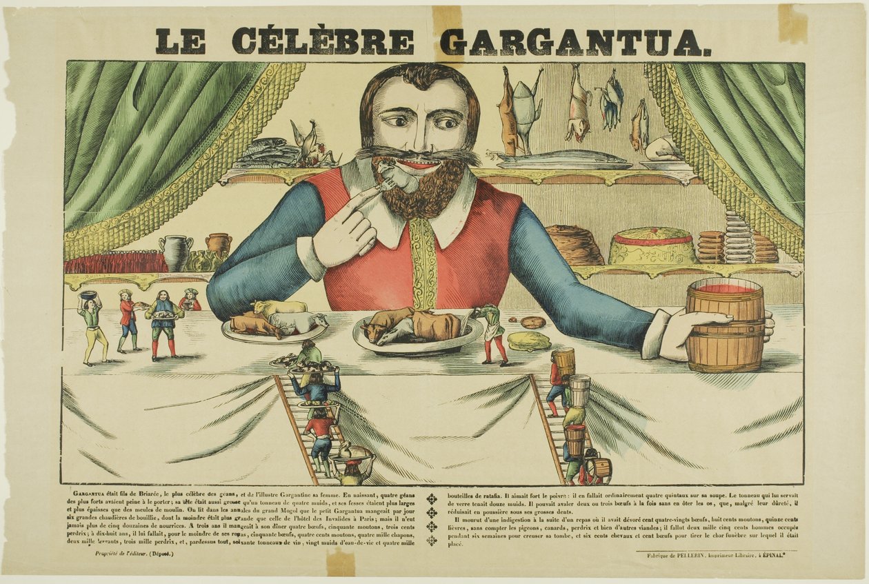 De Beroemde Gargantua door Jean Charles Pellerin