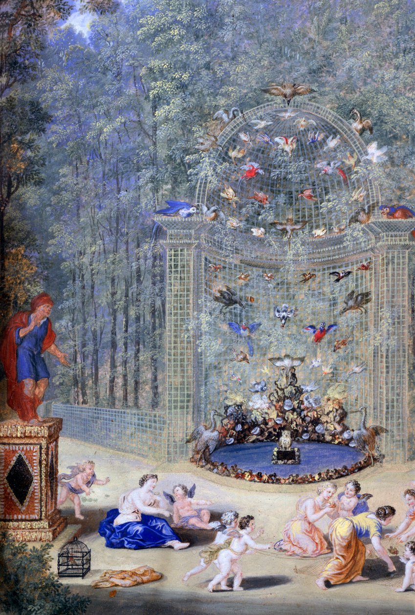 Ingang van het doolhof in Versailles door Jean Cotelle the younger
