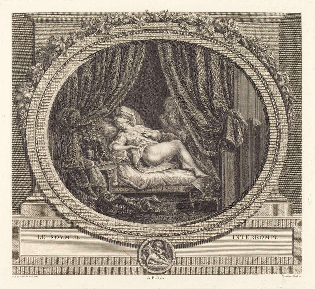 Le sommeil interrompu door Jean Dambrun after François Marie Isidore Queverdo