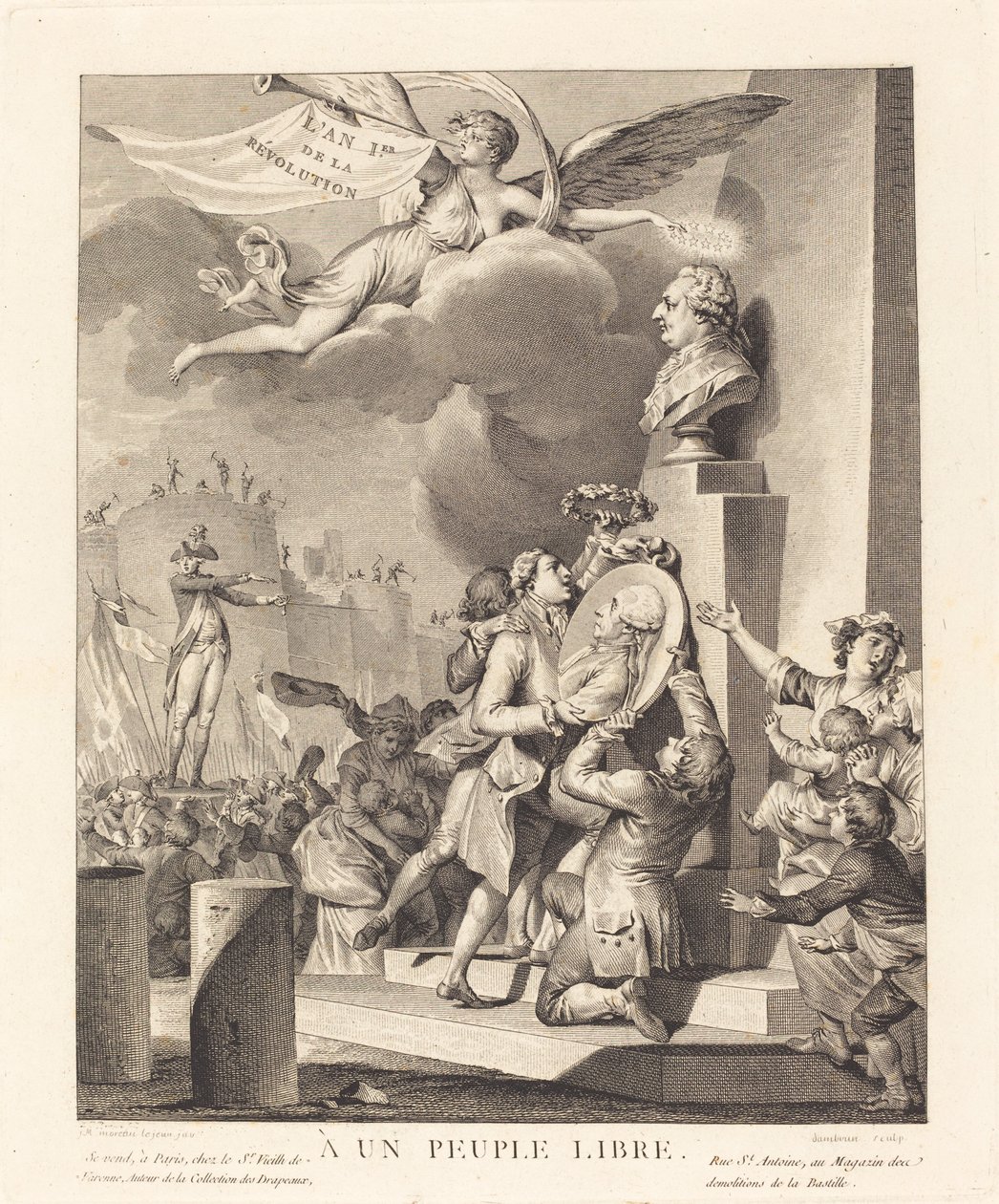 A un peuple libre door Jean Dambrun after Jean Michel Moreau