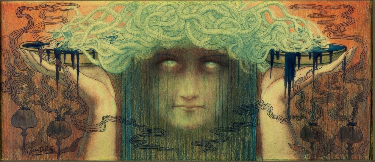 Meduse door Jean Delville