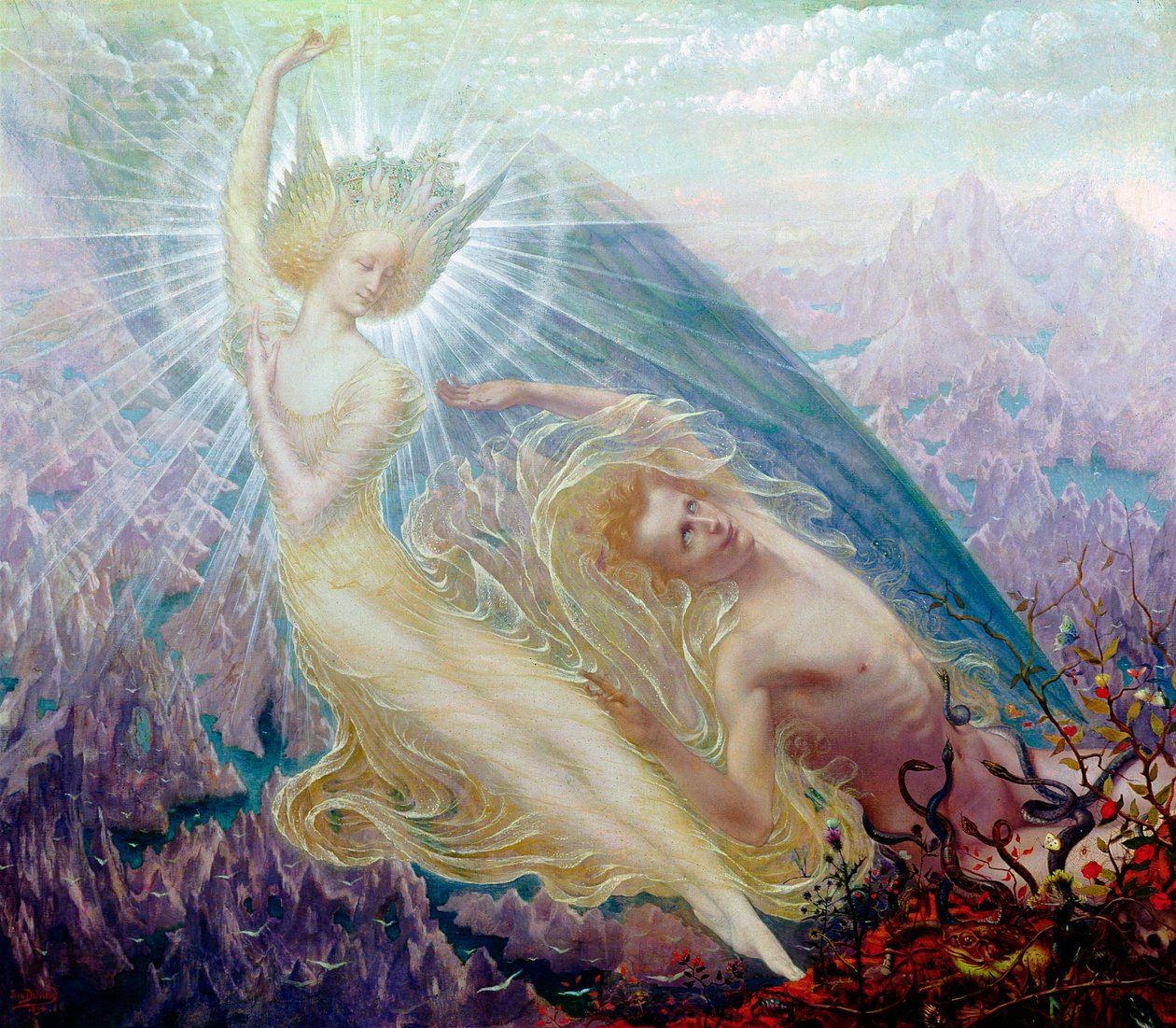 De engel van de schitteringen door Jean Delville