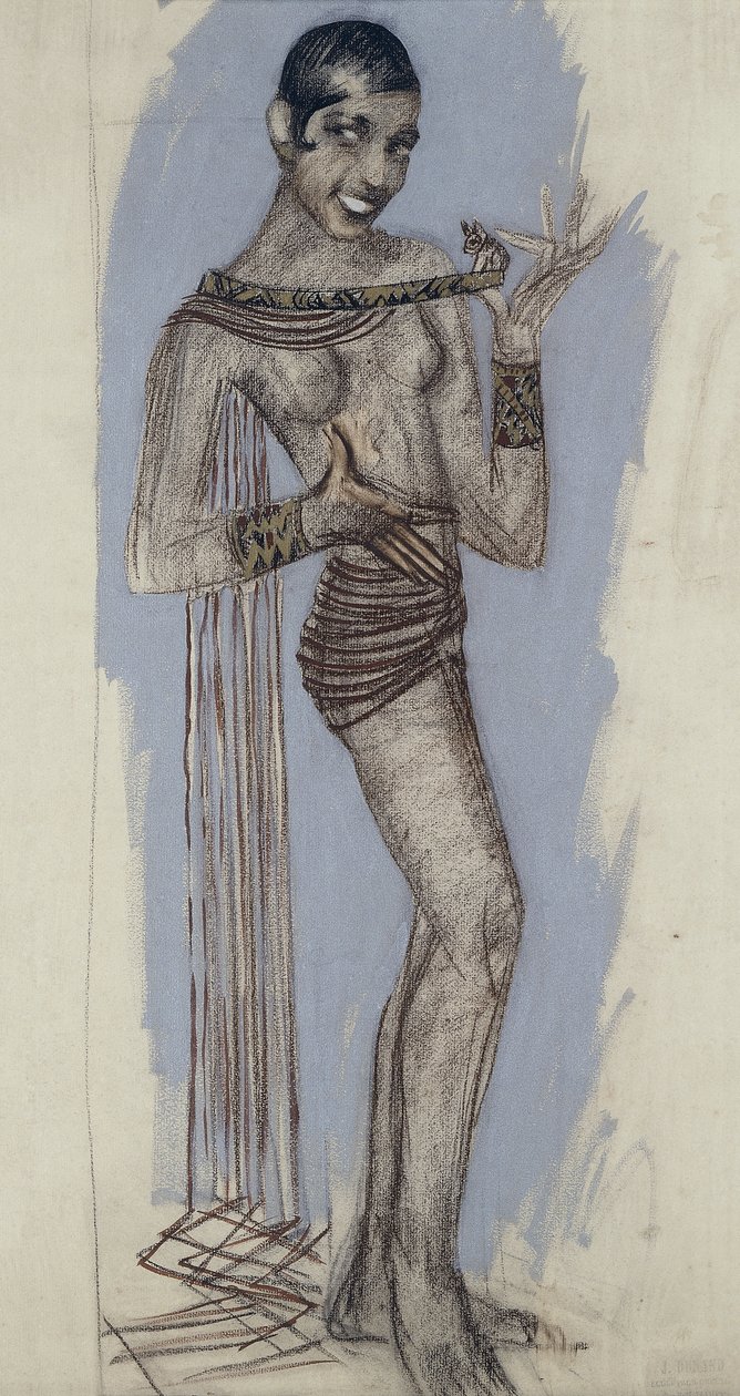Josephine Baker - Een maquette voor een belangrijk lakpaneel door Jean Dunand
