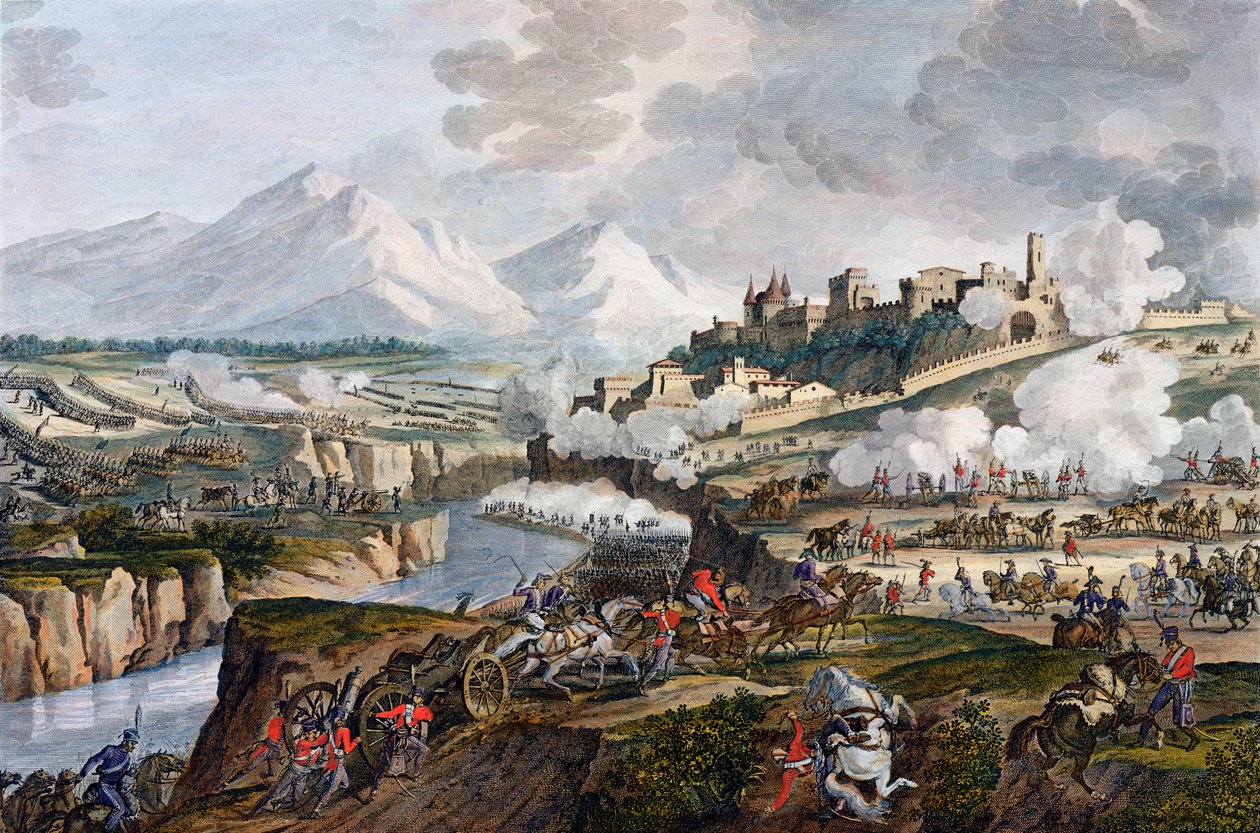 De slag bij Rovereto, Italië, 18 Fructidor, Jaar 4 september 1796 door Jean Duplessis Bertaux
