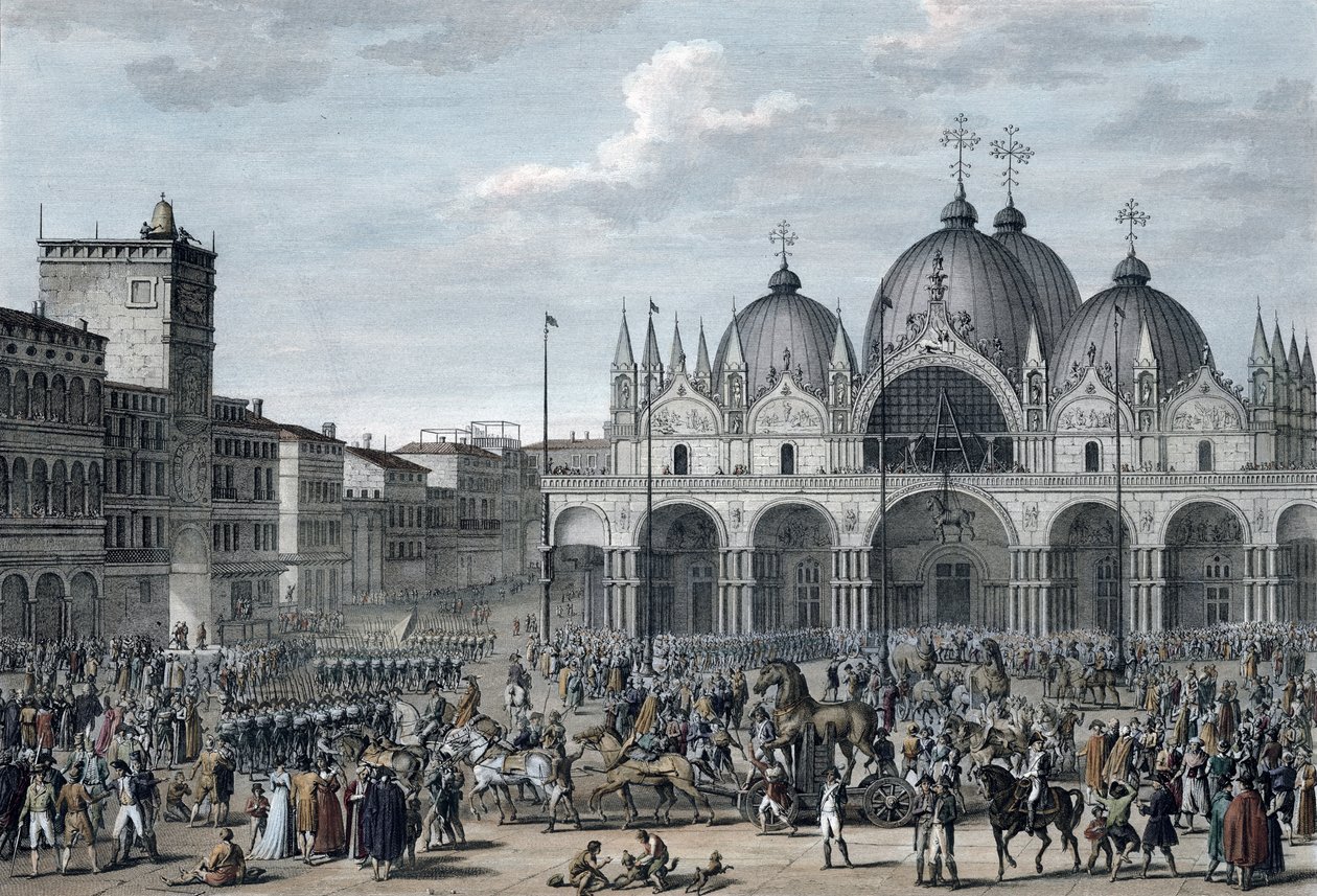 De intocht van de Fransen in Venetië, Floreal, Jaar 5 mei 1797 door Jean Duplessis Bertaux