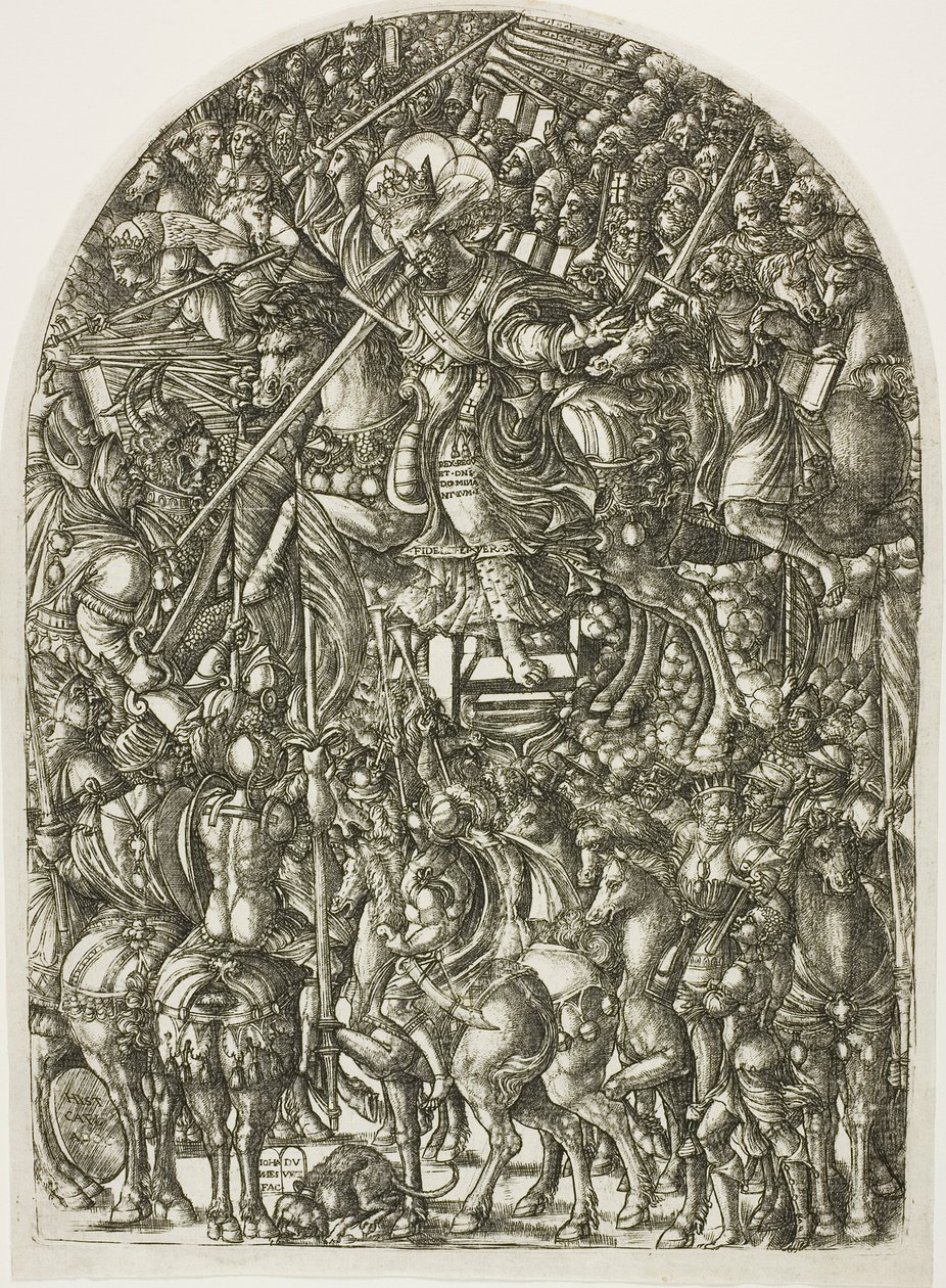 Christus in oorlog met de koningen der aarde door Jean Duvet