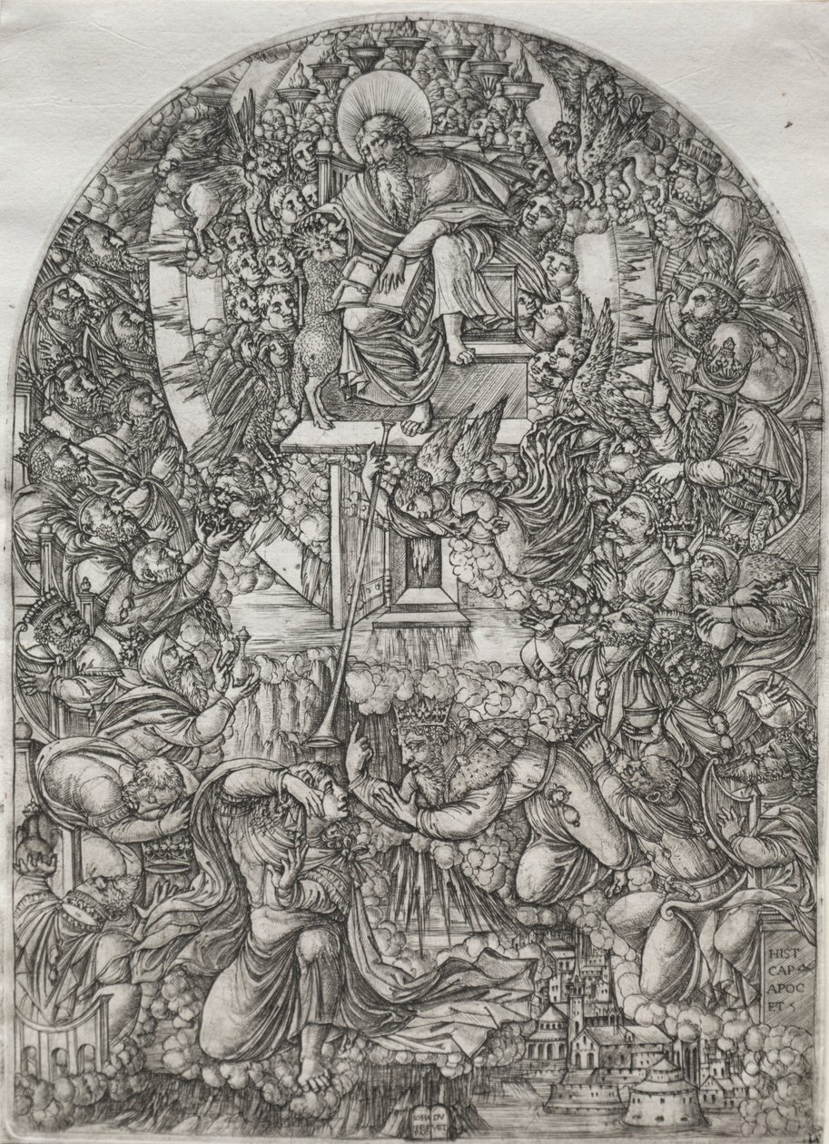 De Apocalyps: St. Johannes Geroepen naar de Hemel, 1555 door Jean Duvet