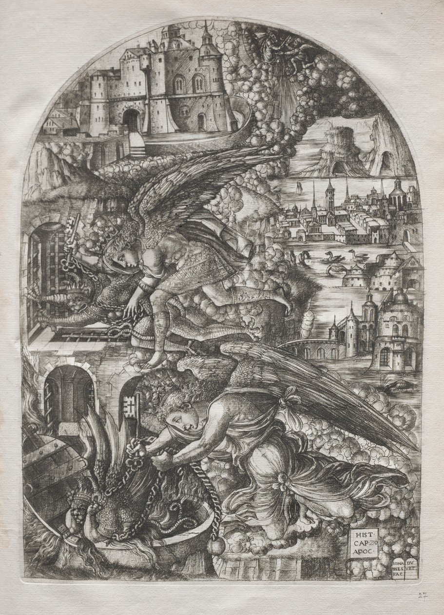 De Apocalyps: Satan Gebonden voor Duizend Jaar, 1546-1555 door Jean Duvet