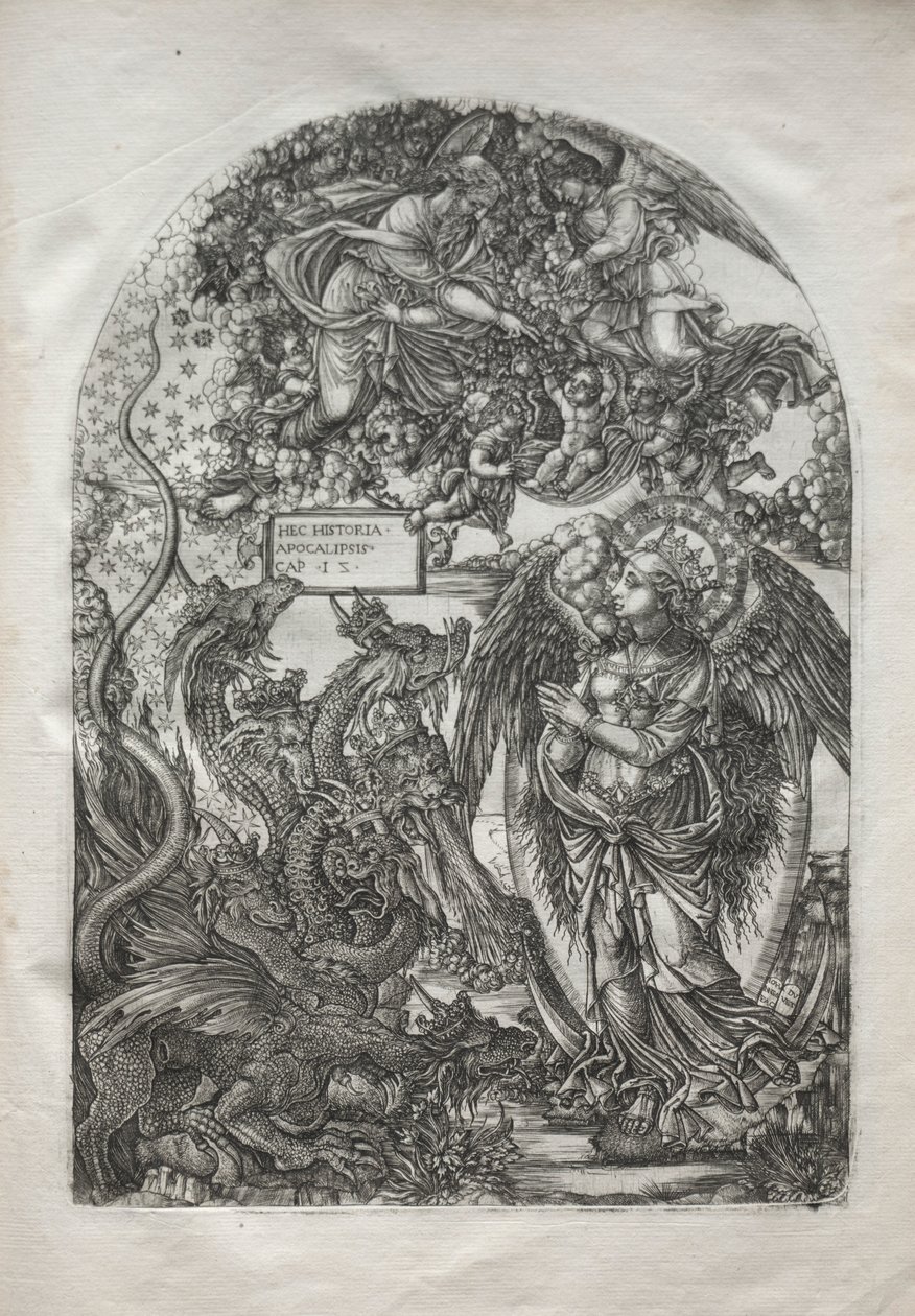 De Apocalyps: St. Michael en de Draak, 1546-1556 door Jean Duvet
