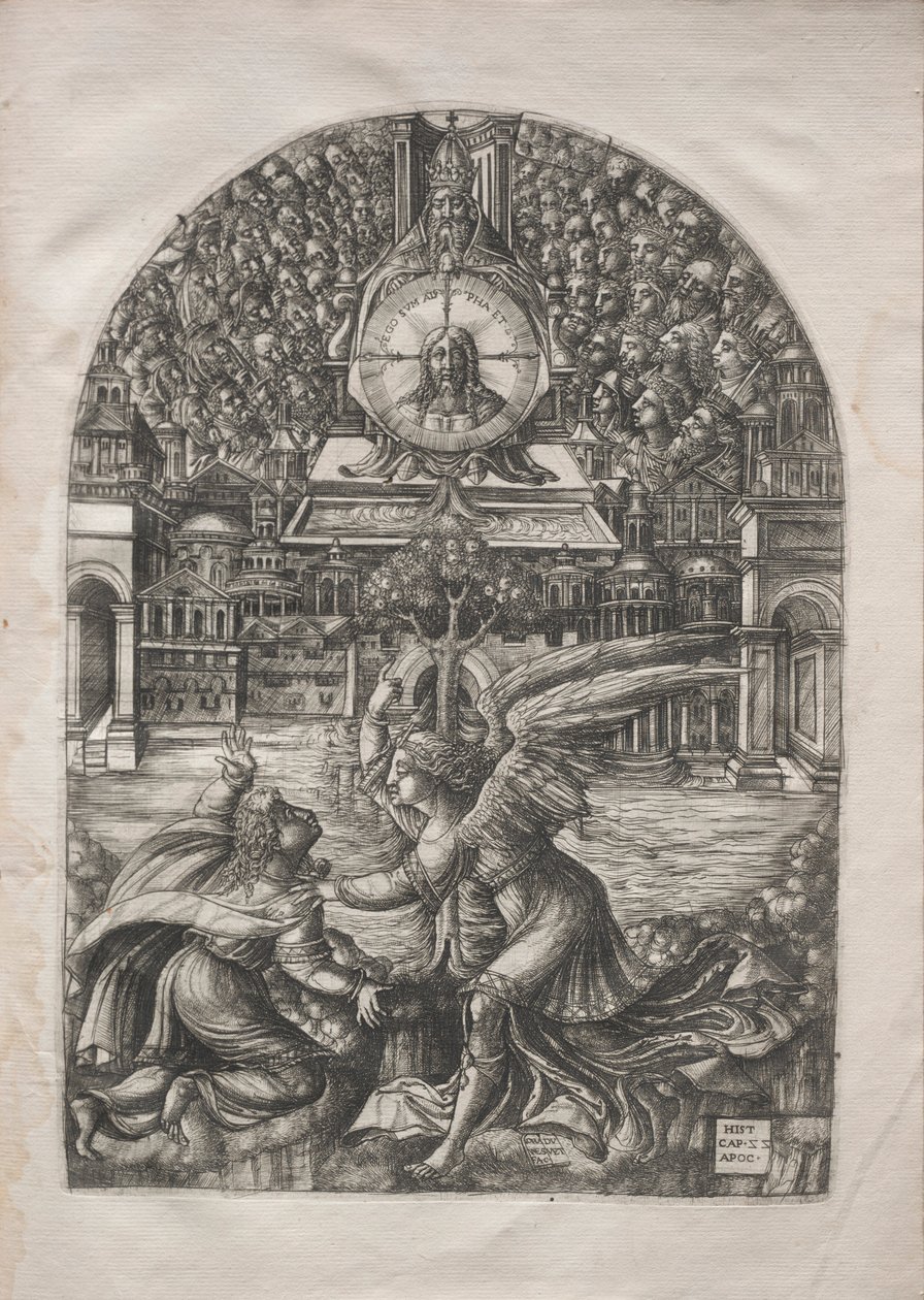 De Apocalyps: De Engel toont St. Johannes de Bron van Levend Water, 1546-1556 door Jean Duvet