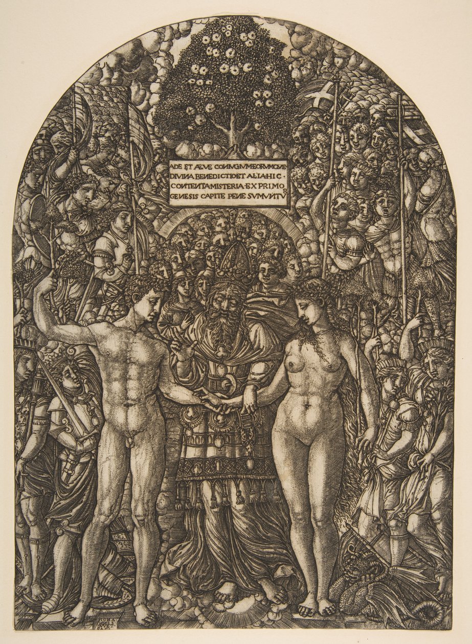 Het huwelijk van Adam en Eva door Jean Duvet
