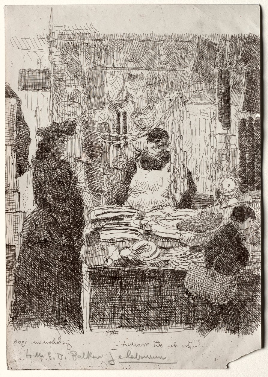 Op de oude markt door Jean Emile Laboureur